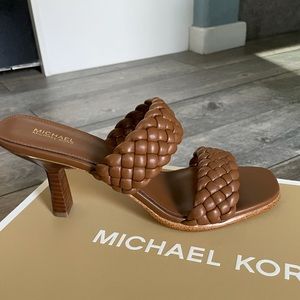 Michael Kors Braided Leather Mule Sandal